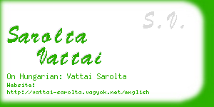 sarolta vattai business card